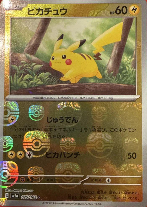 マスターボールのピカチュウ